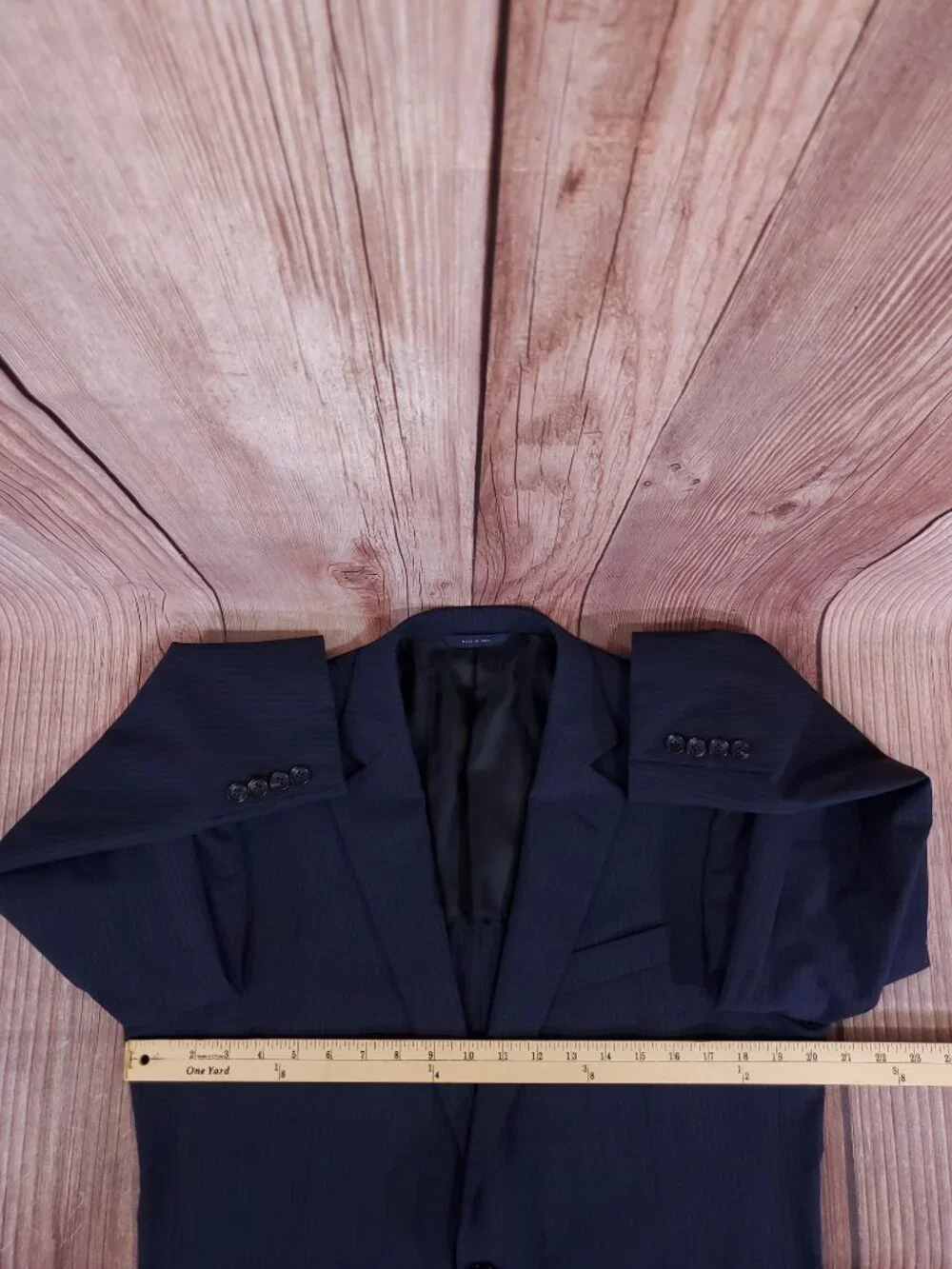 Brooks Brothers Fitzgerald BrooksCool Blazer Mens 40R Pinstripe Navy Full Canvas